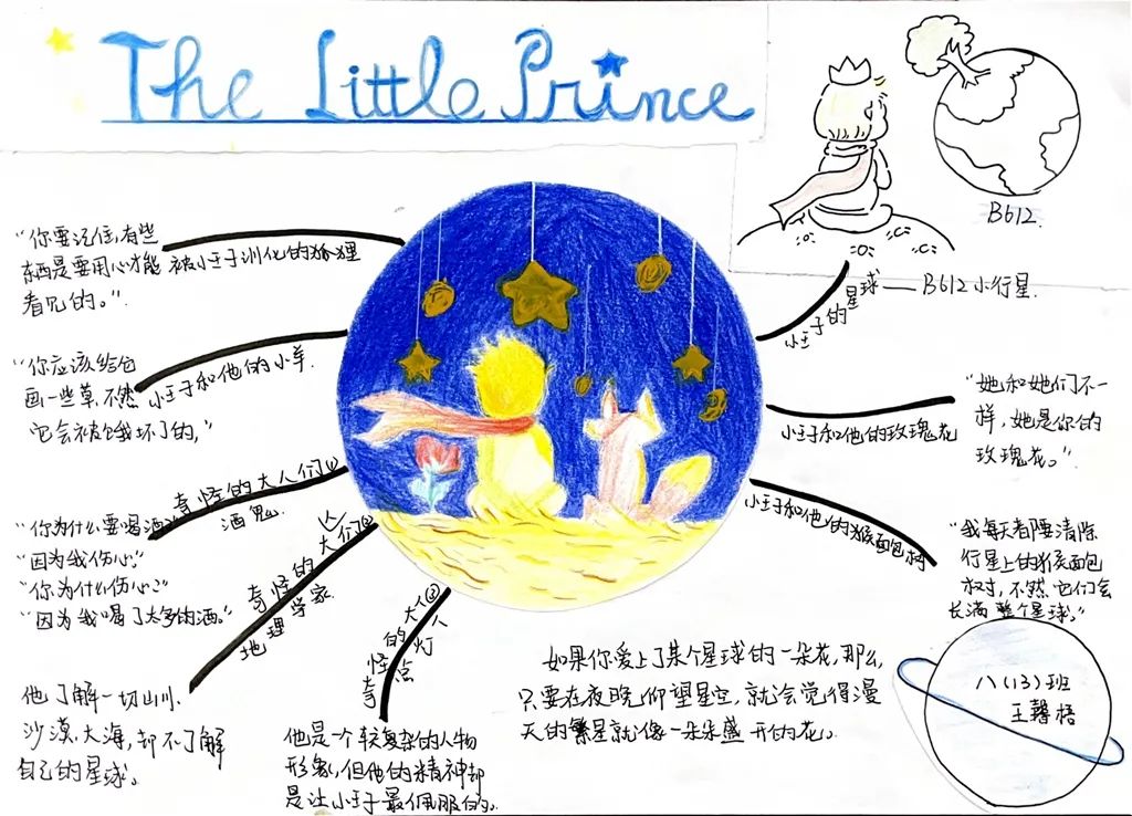 名著《The little prince》思维导图一等奖
