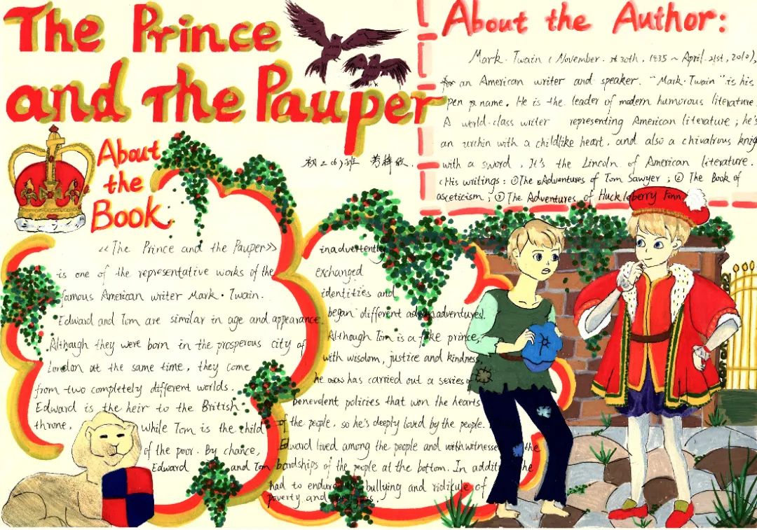 英语阅读 《The Prince and the Pauper》英语读书笔记阅读思维导图