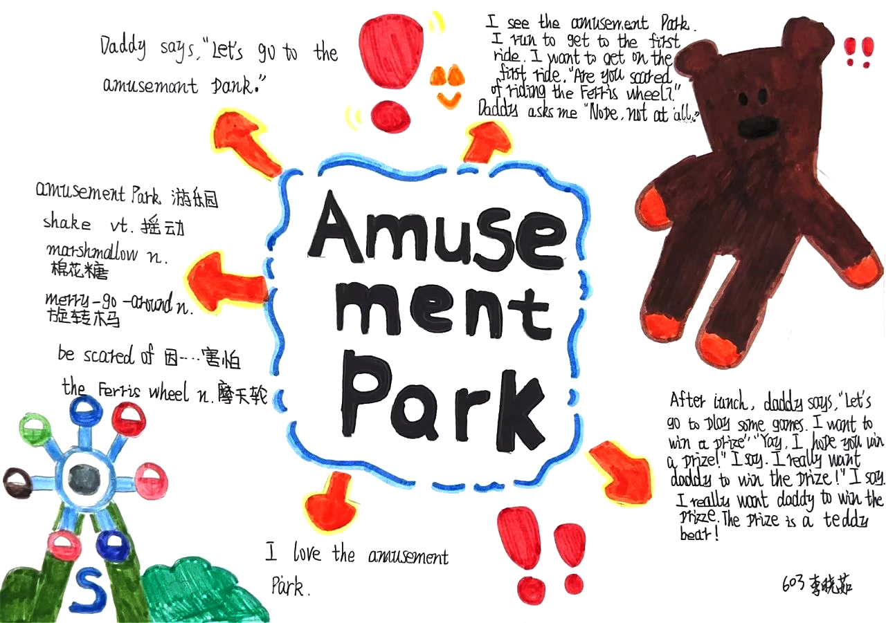 英语阅读思维导图《Amuse ment Park》
