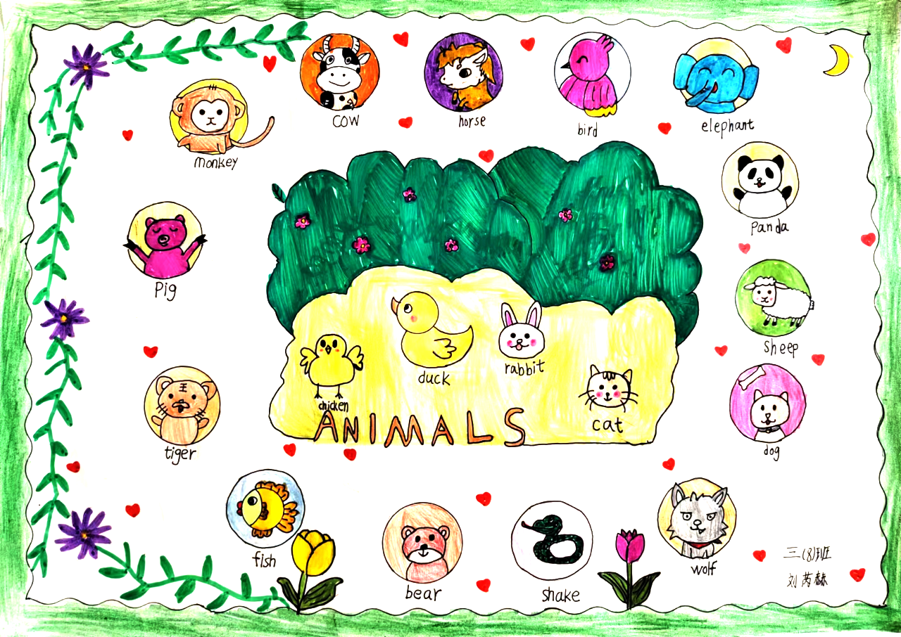 三年级英语复习思维导图animals-第3张